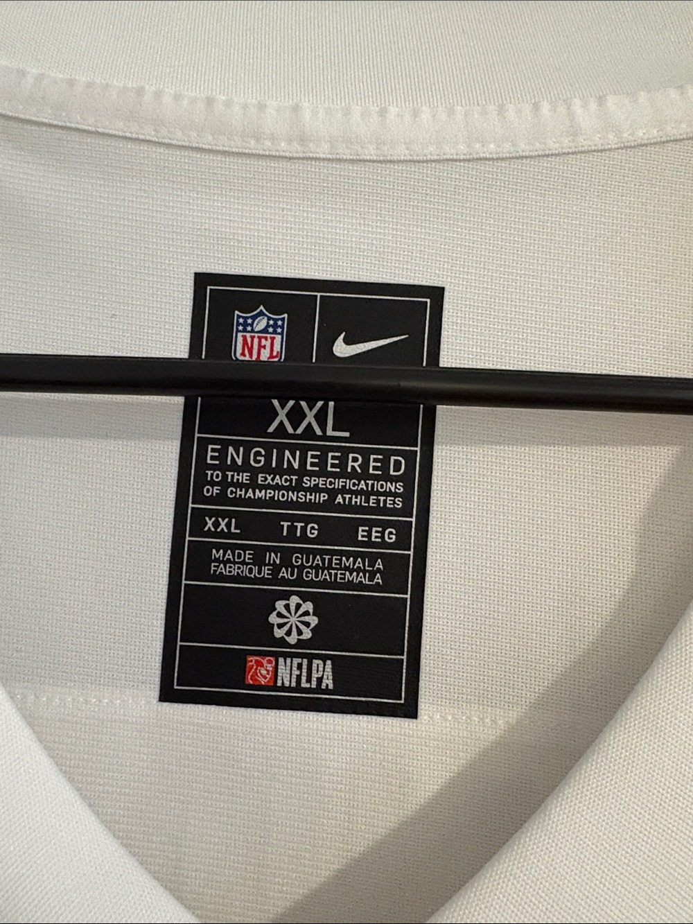 NFL White Jersey with Black Label and Gold Accent - Picture 2 of 3